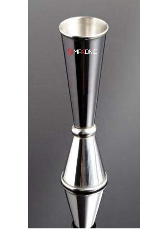 MAXONIC Double Sided Cocktail Jigger Set, 30ml/60ml Stainless Steel Peg Measurer, Damru and Tall Design Set of 2 (Combo 3) - Image 4